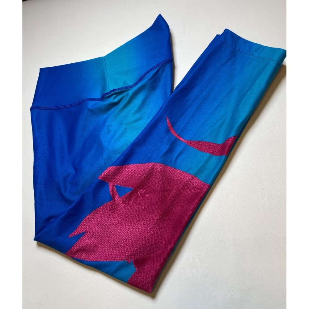 Wear It To Heart Radiant Lily 7/8 High Waist Leggings Blue Teal Ombre Small - Picture 4 of 7